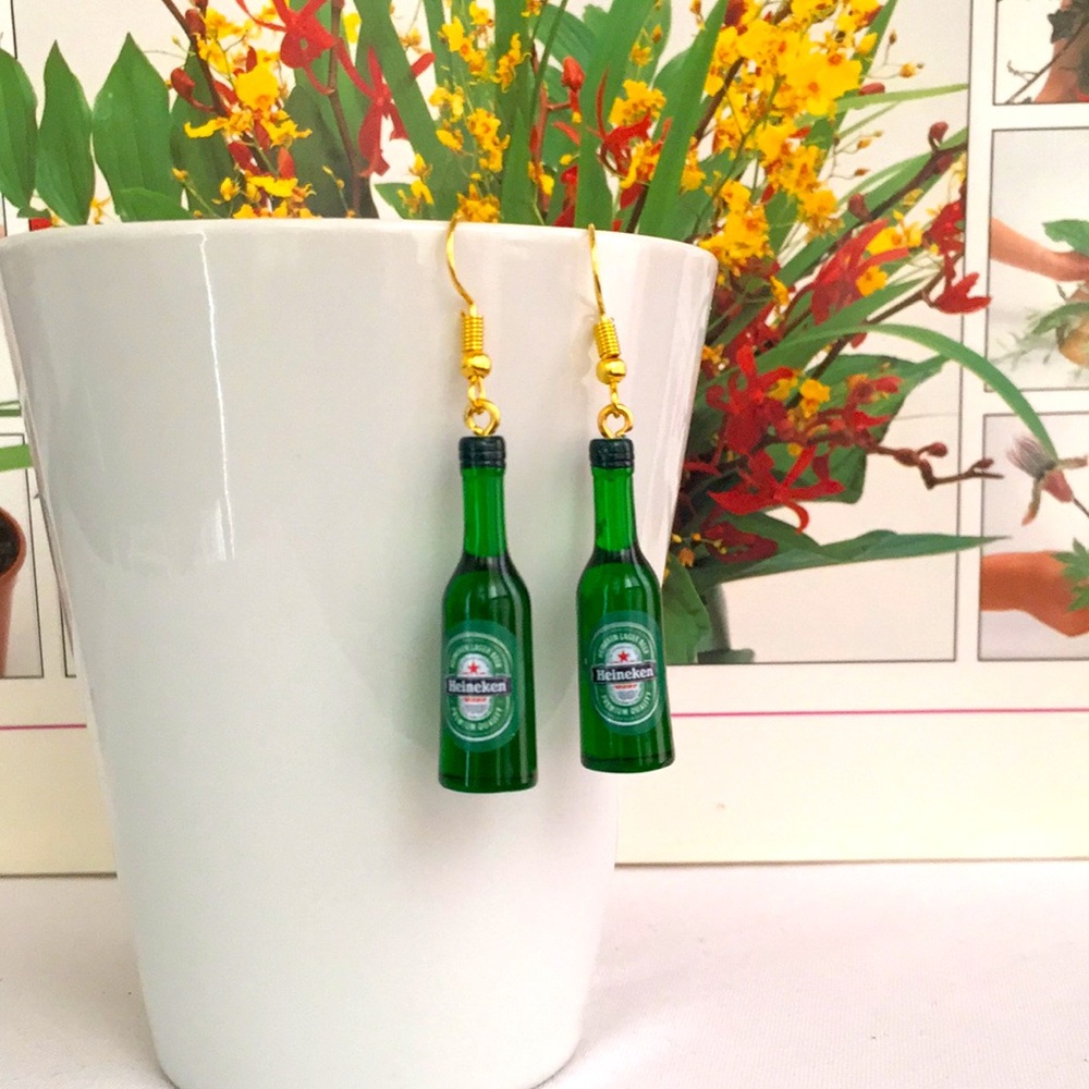 🍏50% OFF/3+...Heineken Bottles Earrings